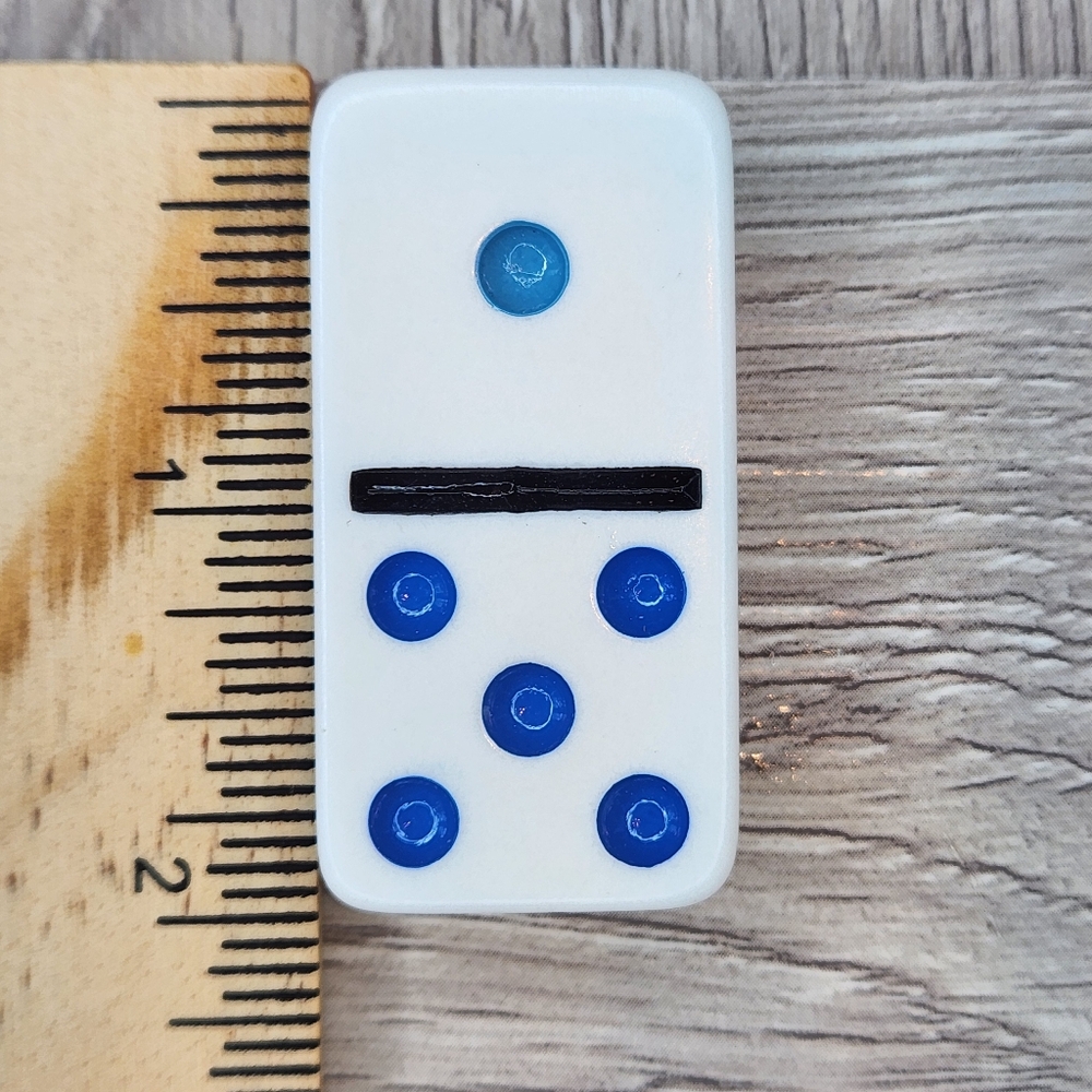 1:5 Replacement Dominoes Large Dot Shiny Color 2 X 1 X 5/8th